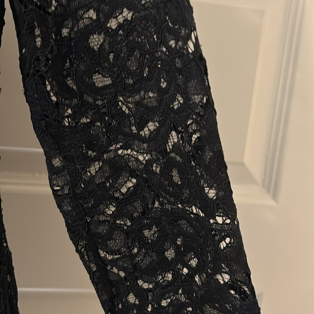 Vera Wang Nordstrom Dress navy nude v neck lace cocktail SZ 10 formal dressy NWT - Picture 5 of 16